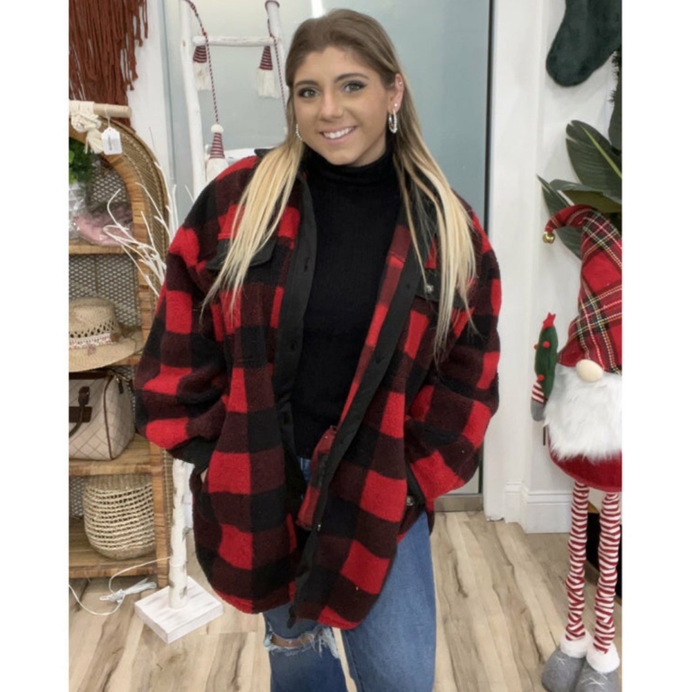 BIBI oversized Sherpa jacket